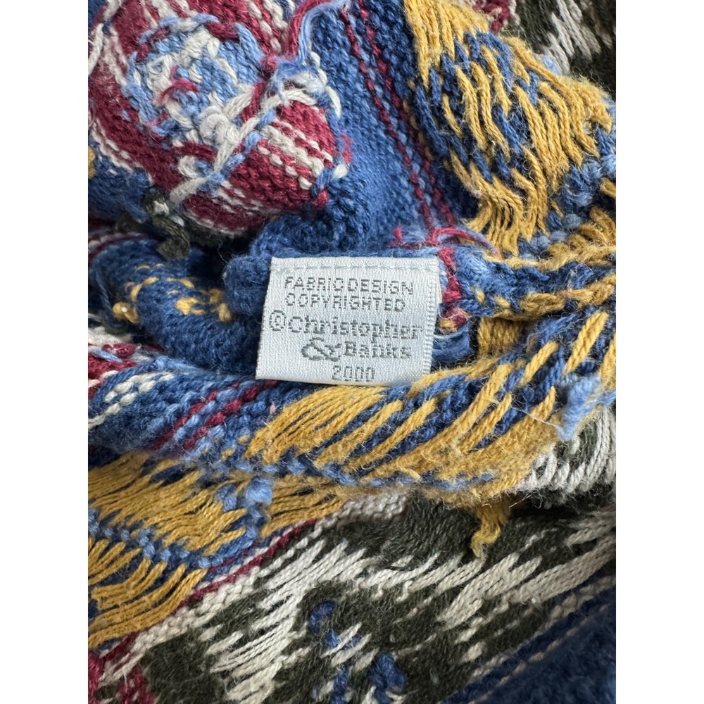 Christopher & Banks Americana Vintage Hand Embroidered Cardigan Blue M 4th July - Picture 3 of 6
